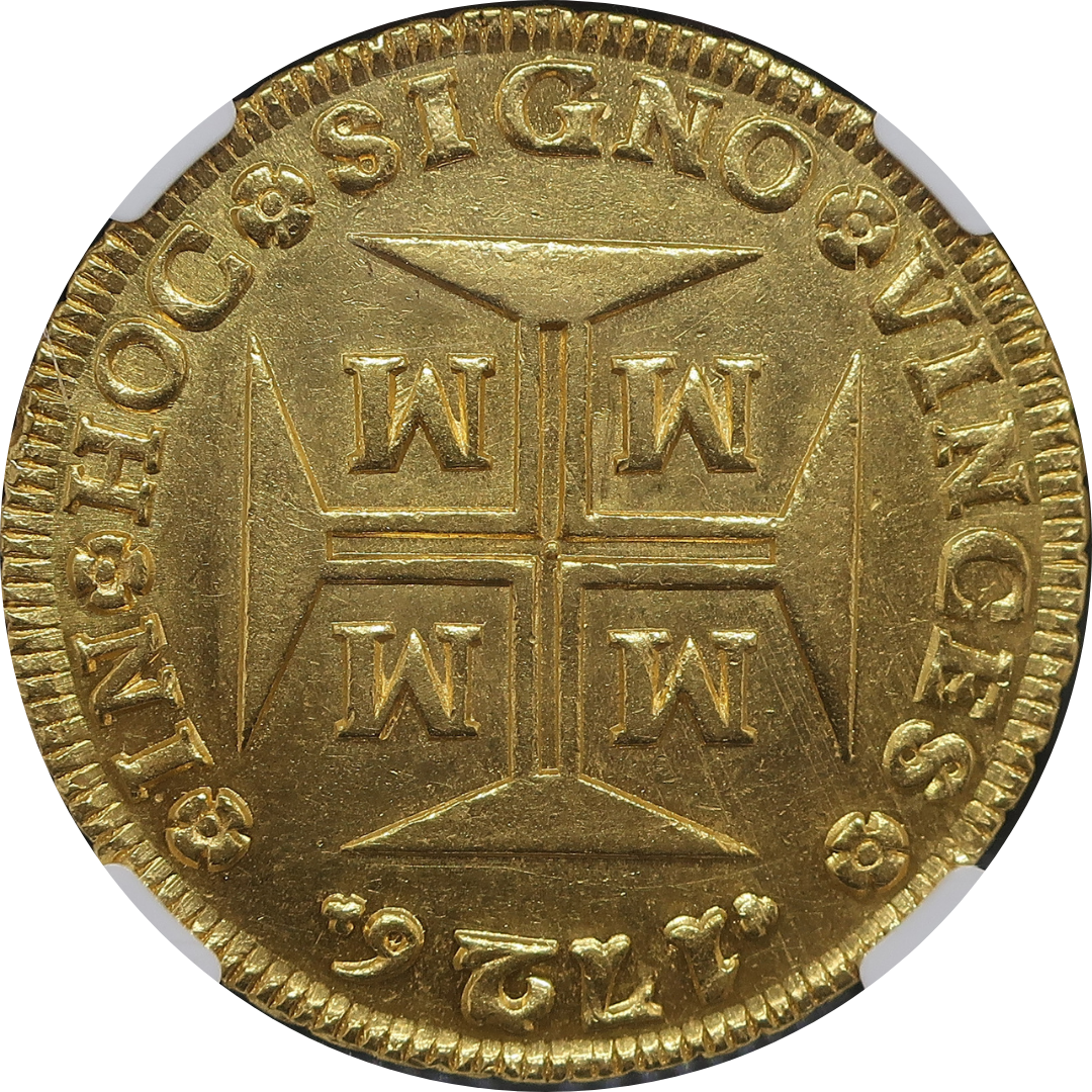 ブラジル植民地 20000レイス金貨 裏面（キリスト騎士団十字）