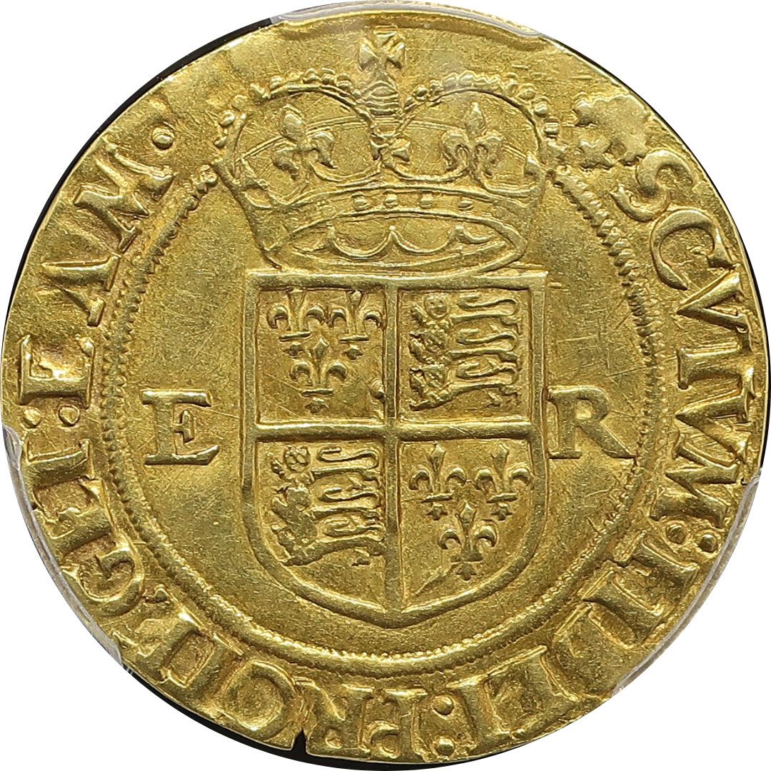 エリザベス1世】1560-61 イギリス ハーフポンド金貨 AU55 PCGS鑑定済み