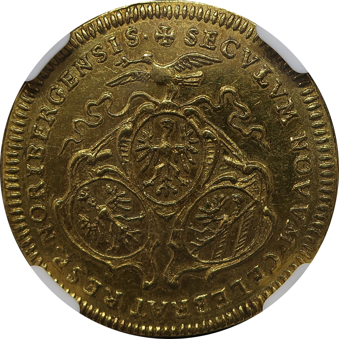 ニュルンベルク 1700年 ラムダカット金貨 裏面 三都市紋章（背景透過）