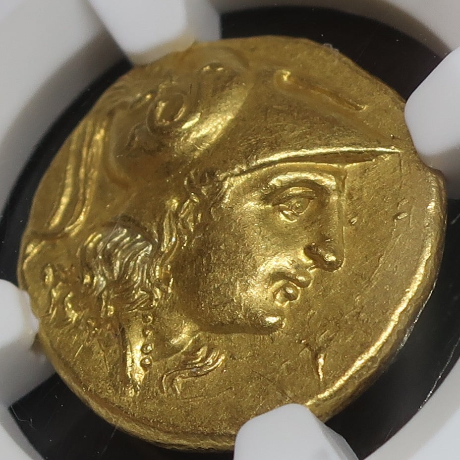 【アレキサンダー大王】336-323BC マケドニア王国 スタテル金貨 ChAU 5/5-4/5 NGC