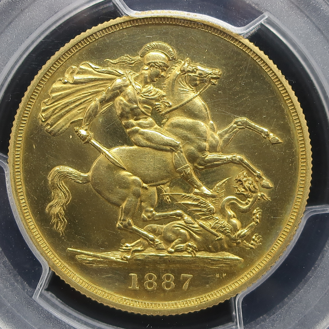 1887 イギリス 2ポンド金貨 ヴィクトリア女王 ジュビリーヘッド PR62
