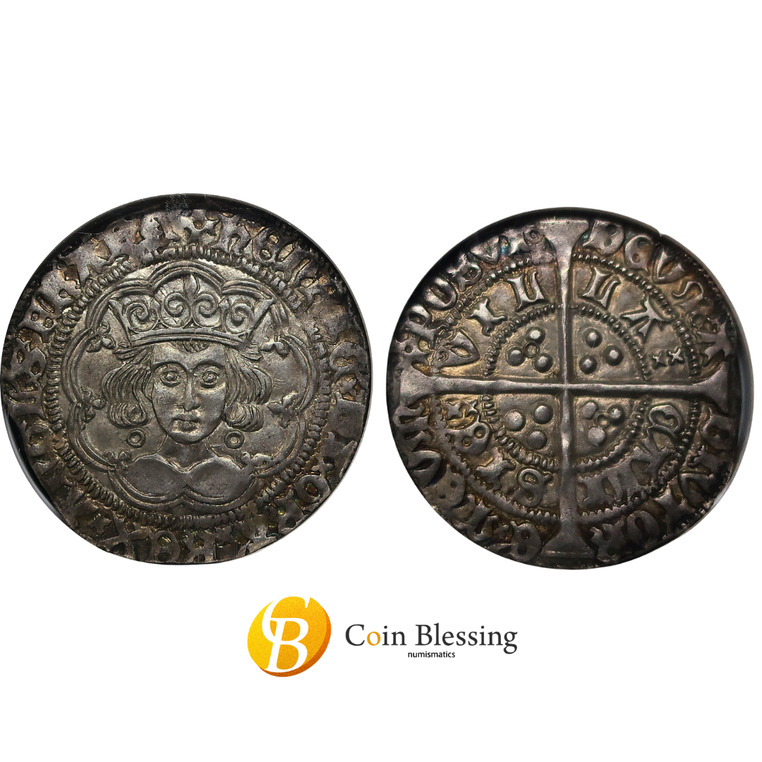 1422-1427 イギリス 4ペンス グロート銀貨 ヘンリー6世 MS63 NGC - CoinBlessing(コインブレッシング)