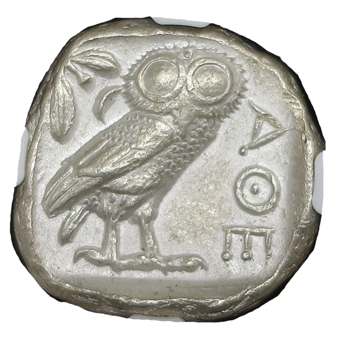 440-404 BC 古代ギリシャ アッティカ アテネ テトラドラクマ銀貨 ChAU4/5-4/5 NGC鑑定済み