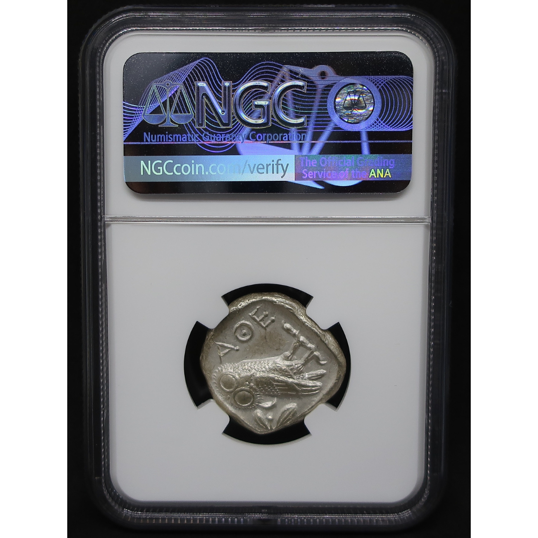 440-404 BC 古代ギリシャ アッティカ アテネ テトラドラクマ銀貨 ChAU4/5-4/5 NGC鑑定済み