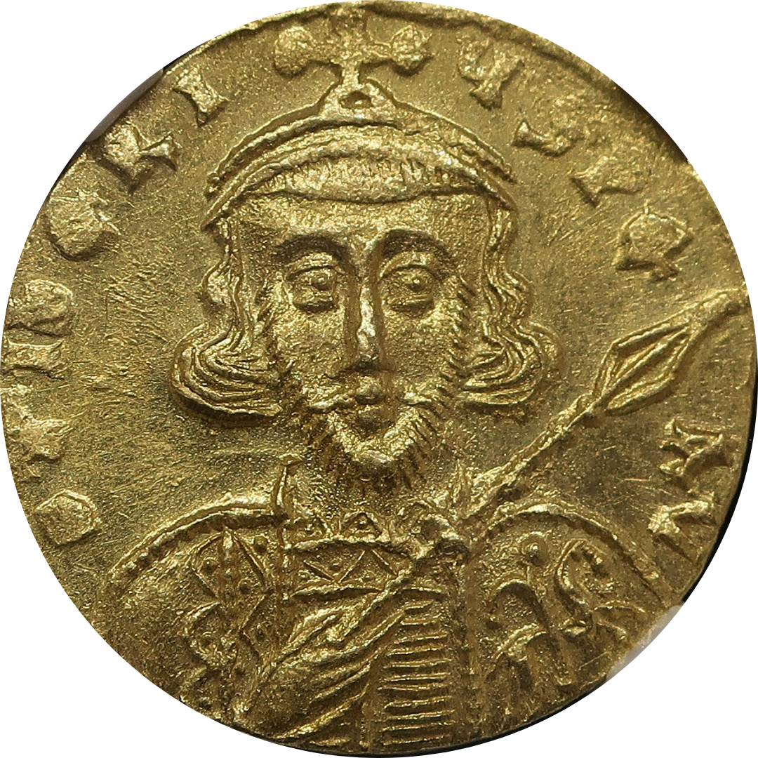 AD698-705 ビザンツ帝国 ソリダス金貨 ティベリウス3世 コンスタンティン MS4/5-3/5 NGC鑑定済み image1