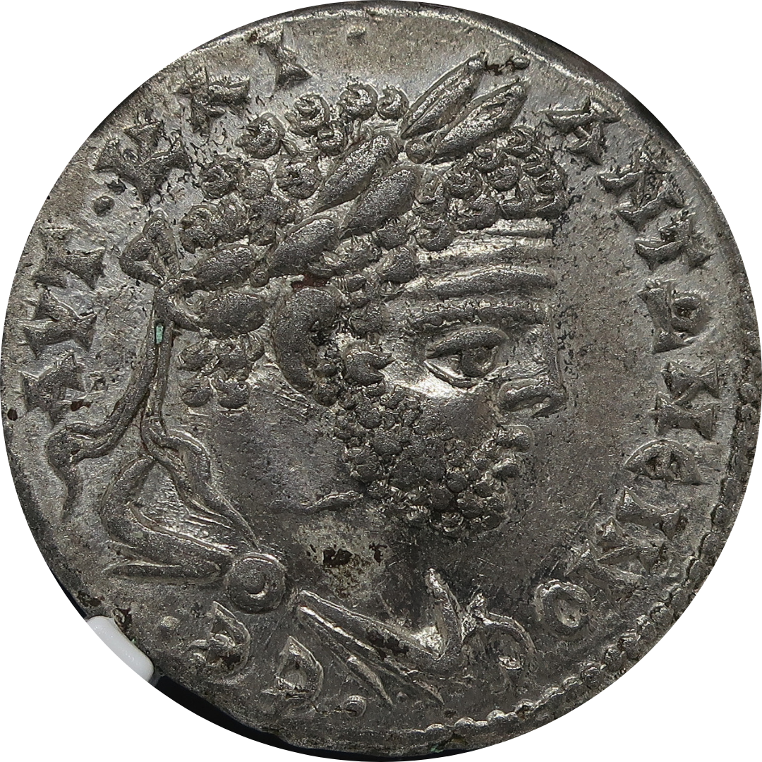 AD 198-217 シリア ラオディキア テトラドラクマ カラカラ帝 ChAU5/5-4/5 NGC鑑定済み image1