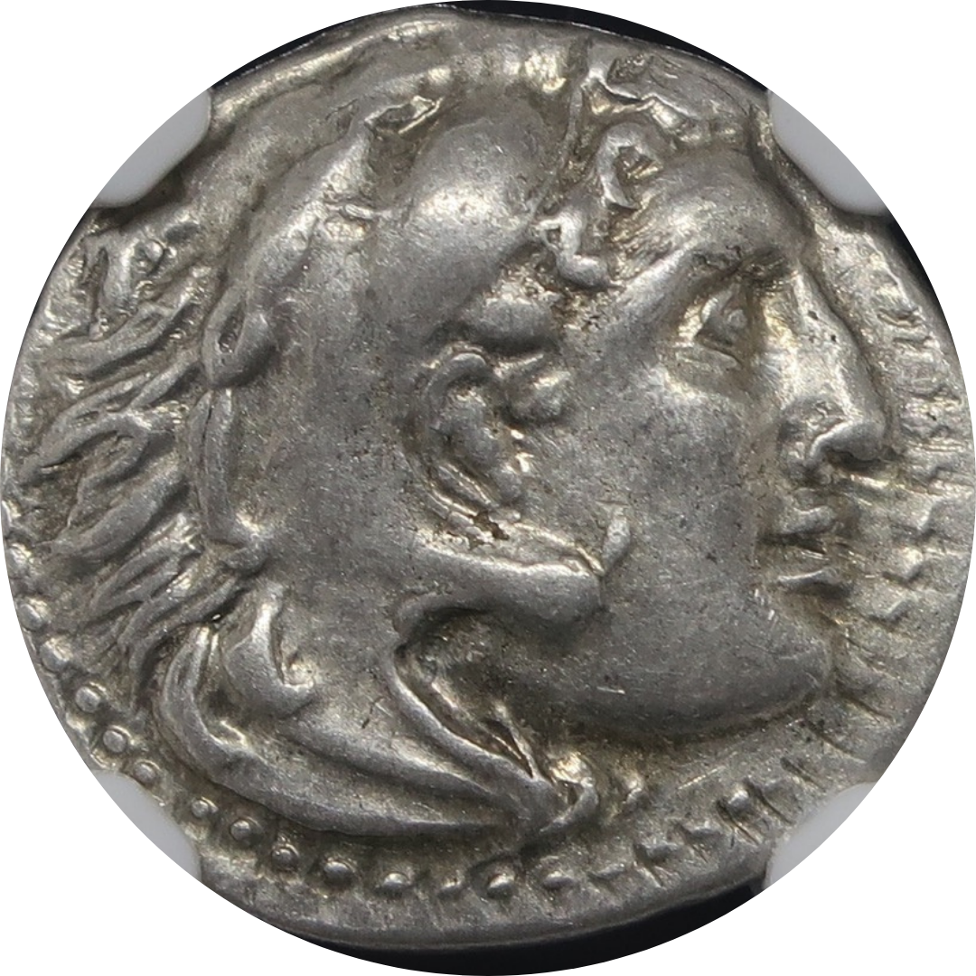 336-323 BC 古代マケドニア ドラクマ銀貨 アレキサンダー3世 XF4/5-3/5 NGC 画像1