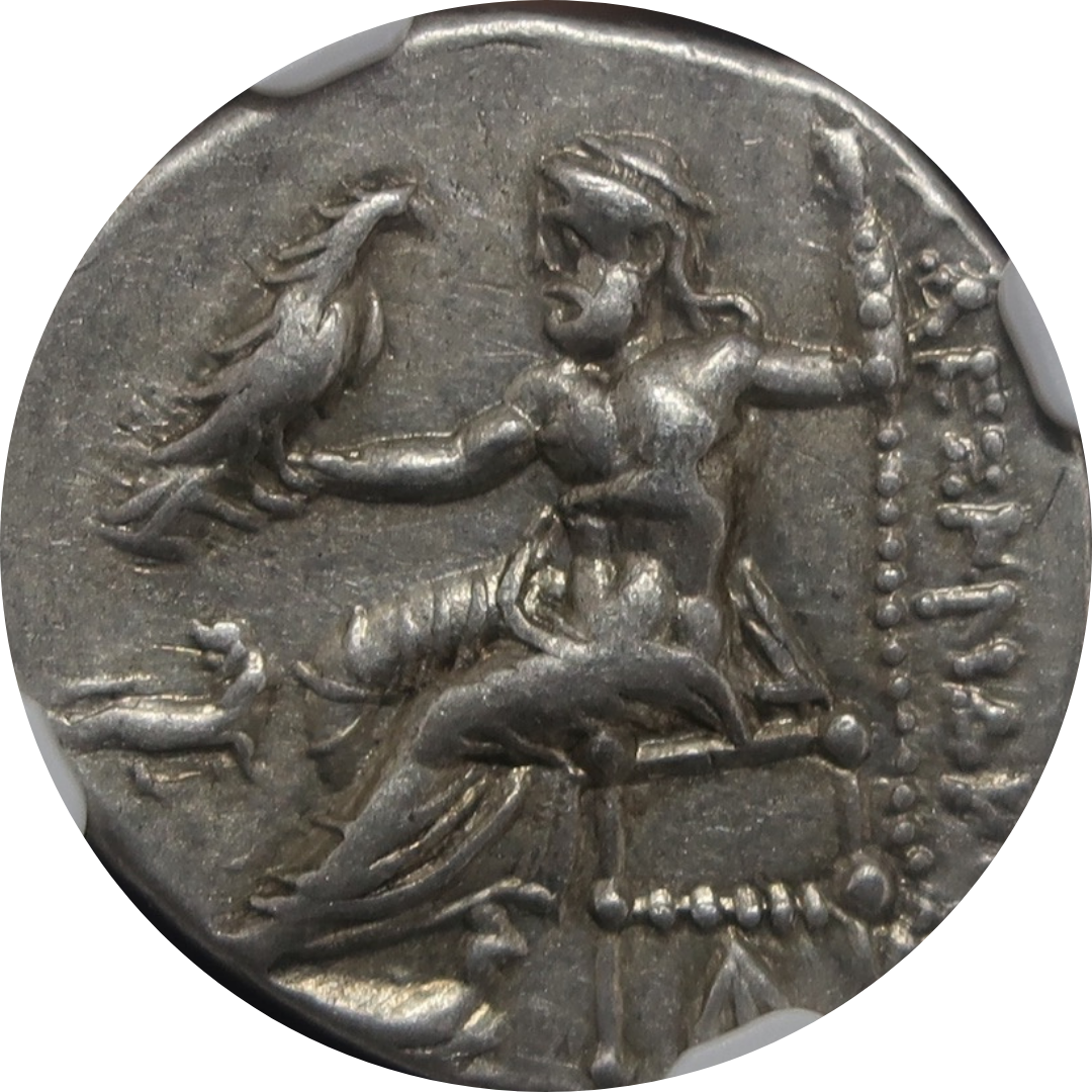 336-323 BC 古代マケドニア ドラクマ銀貨 アレキサンダー3世 XF4/5-3/5 NGC 画像2