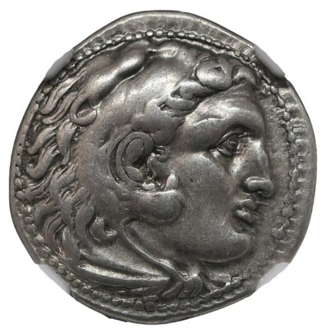 336-323 BC 古代マケドニア ドラクマ銀貨 アレキサンダー3世 ChVF4/5-4/5 NGC鑑定済み 画像1