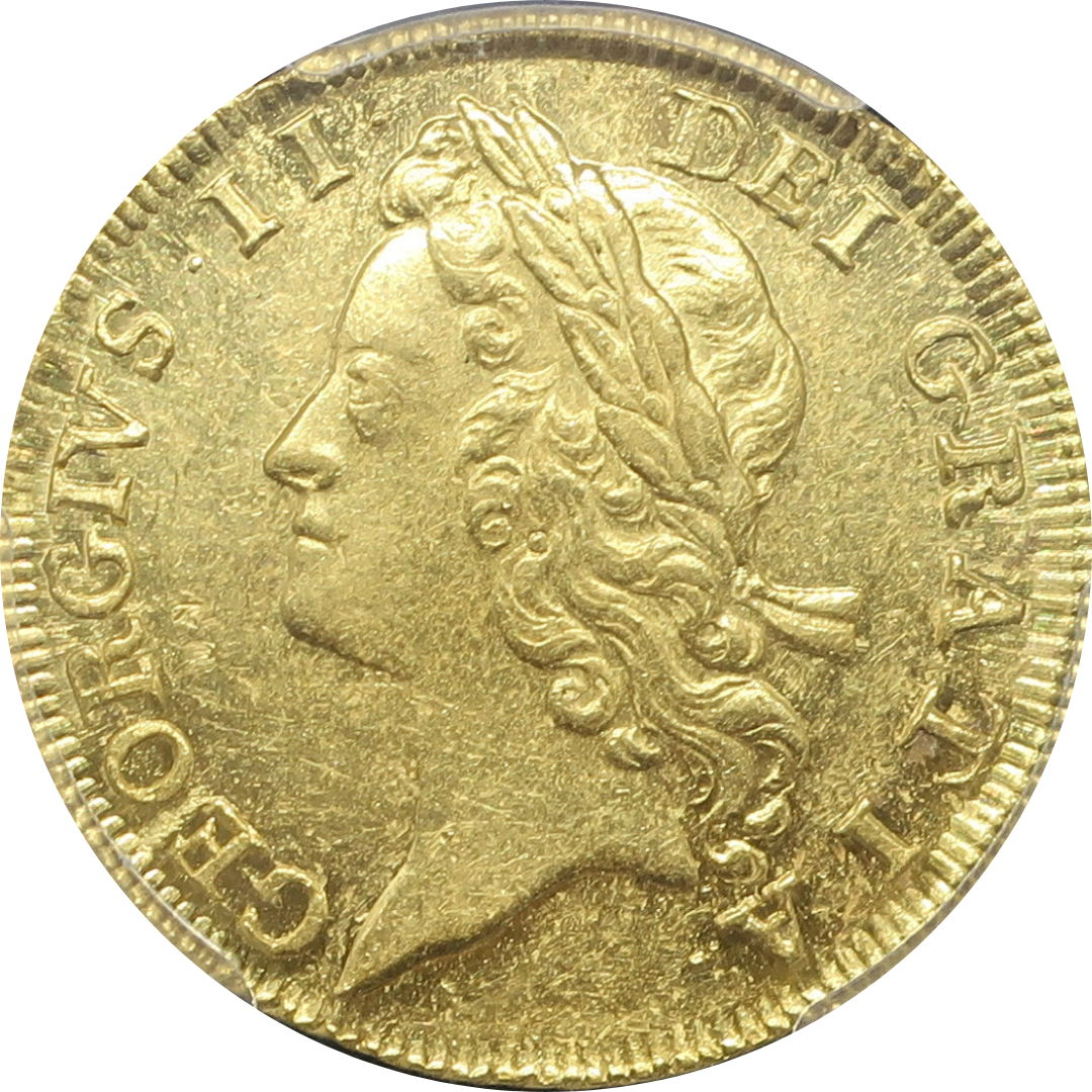 1734 イギリス ギニー金貨 ジョージ2世 MS62 PCGS