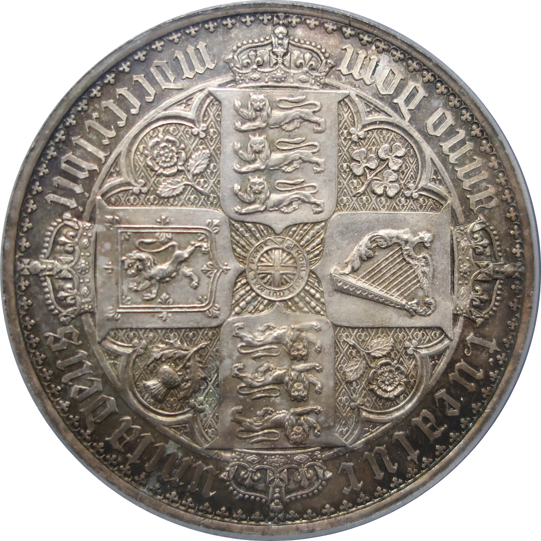 1847 イギリス ゴシッククラウン銀貨 ヴィクトリア女王 アンデシモ 