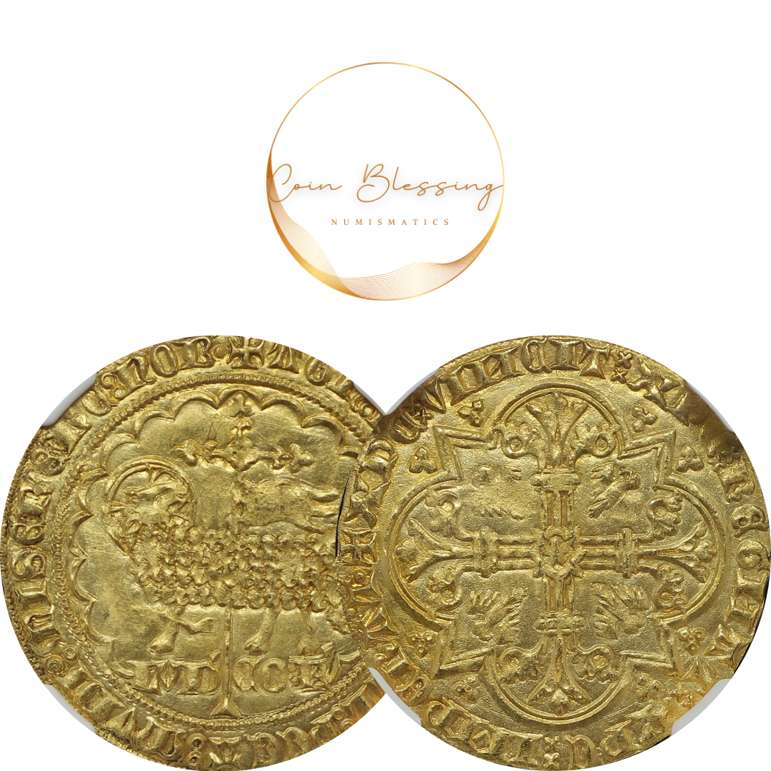 1346-1384 ベルギー ルイ・デ・マーレ ムートンドール金貨 神の子羊 MS63 NGC - CoinBlessing(コインブレッシング)