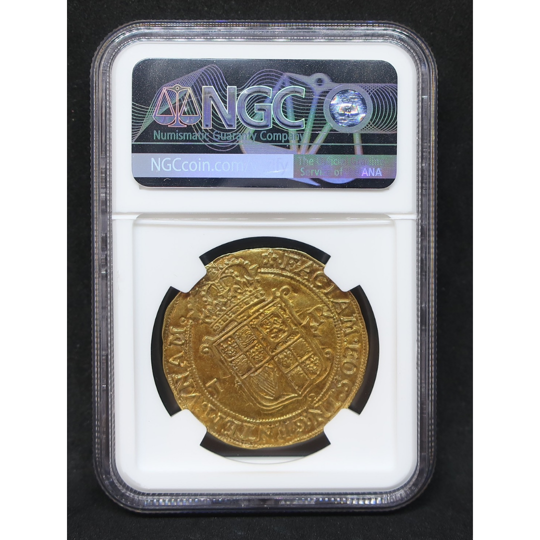 1613-15 イングランド ジェームズ1世 ユナイト金貨 AU58 NGC