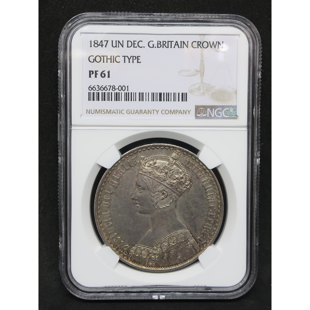 1847 イギリス ゴシッククラウン銀貨 ヴィクトリア女王 アンデシモ 1847 イギリス ゴシッククラウン銀貨 ヴィクトリア女王 アンデシモ
