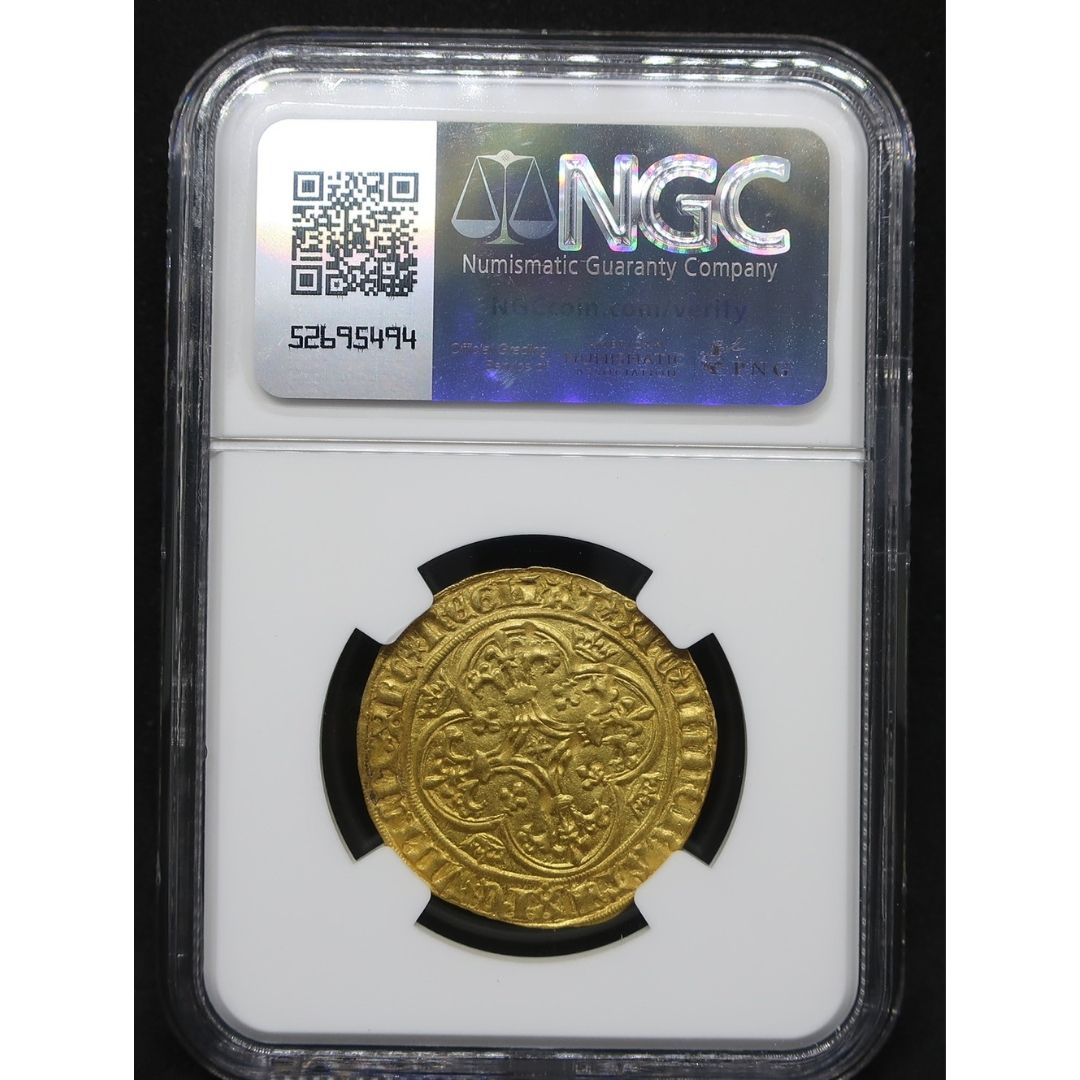 【シャルル6世】1380-1422 フランス エキュドール金貨 MS62 NGC