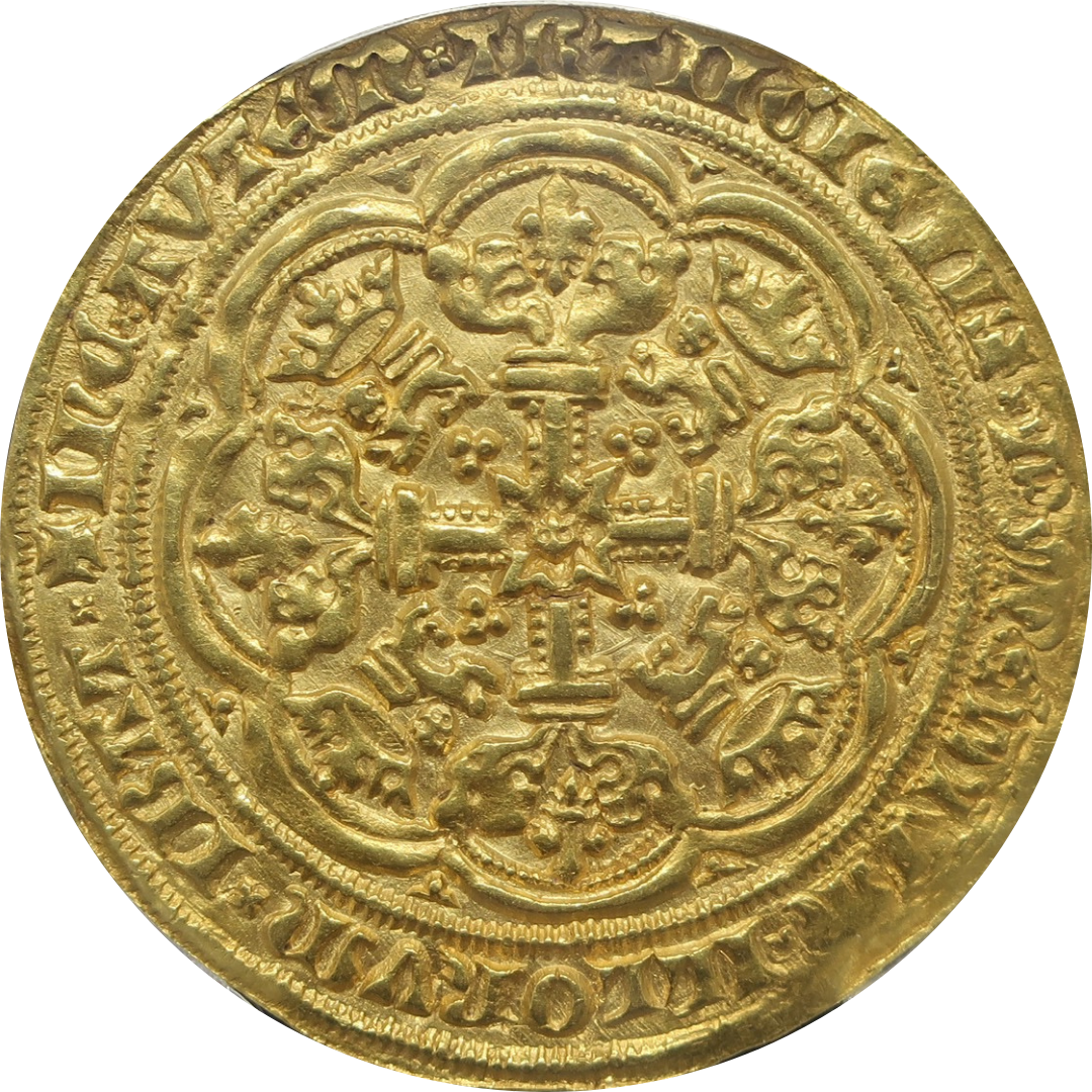 【黄金時代の一枚】1356-61 イギリス ノーブル金貨 エドワード3世 MS61 PCGS