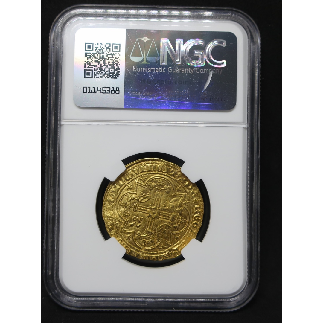 【賢明王】1364-1380 フランス フランカ・ピエ金貨 MS64 NGC シャルル5世 百年戦争