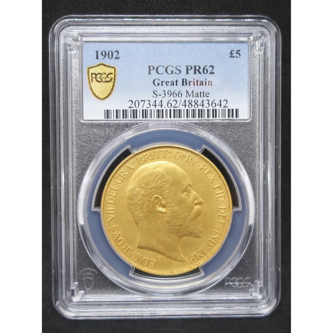 1902 イギリス 5ポンド金貨 エドワード7世 PF62 MATTE PCGS