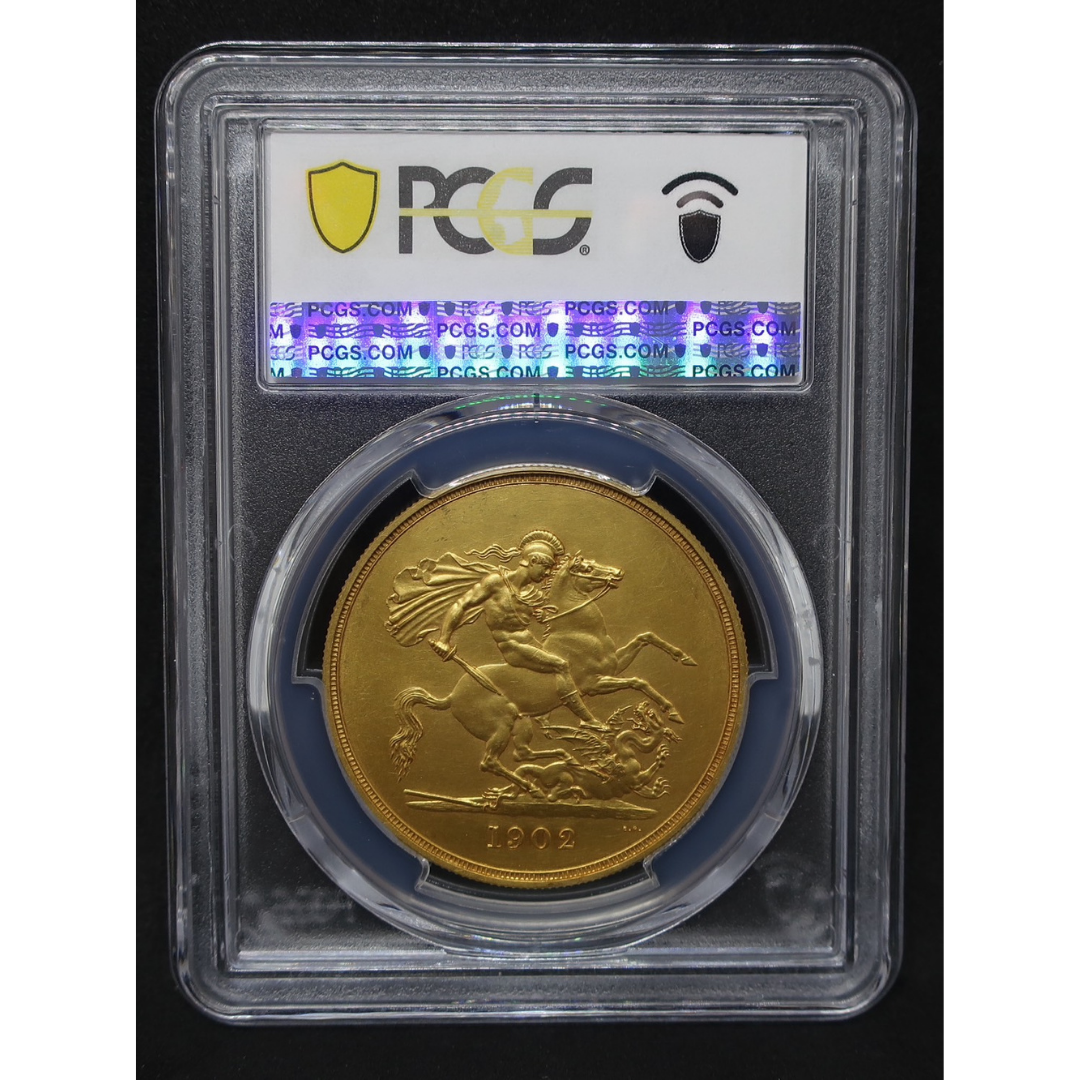 1902 イギリス 5ポンド金貨 エドワード7世 PF62 MATTE PCGS