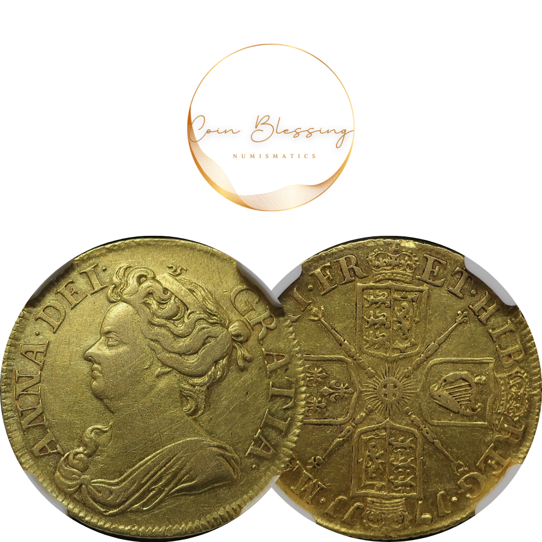 1711 イギリス ギニー金貨 アン女王 AU50 NGC – CoinBlessing