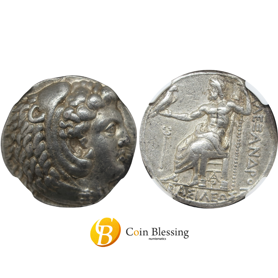 336-323 BC マケドニア王国 テトラドラクマ銀貨 アレキサンダー大王 XF 5/5-4/5 NGC - CoinBlessing(コインブレッシング)