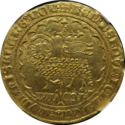 【神の子羊】1346-1384 ベルギー ルイ・デ・マーレ ムートンドール金貨 MS63 NGC
