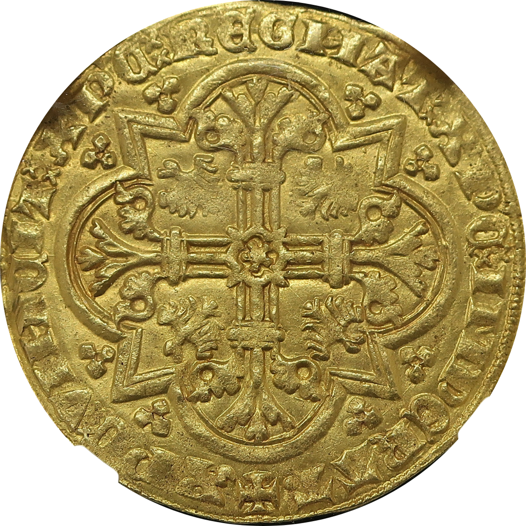 【神の子羊】1346-1384 ベルギー ルイ・デ・マーレ ムートンドール金貨 MS63 NGC