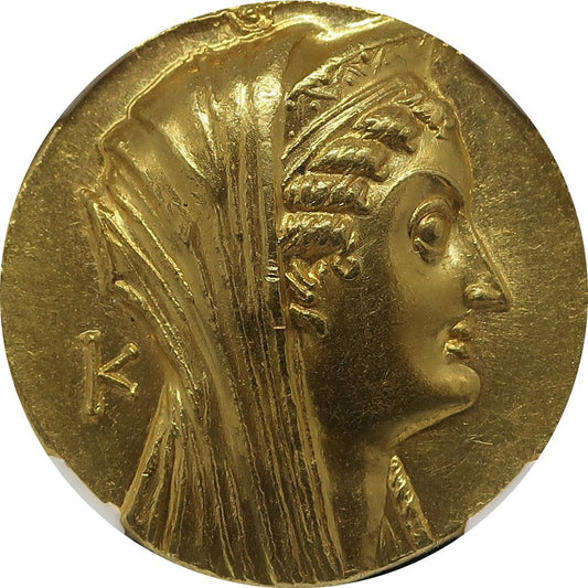 270/68BC プトレマイオス朝  オクタドラクマ金貨 アルシノエ2世 image1
