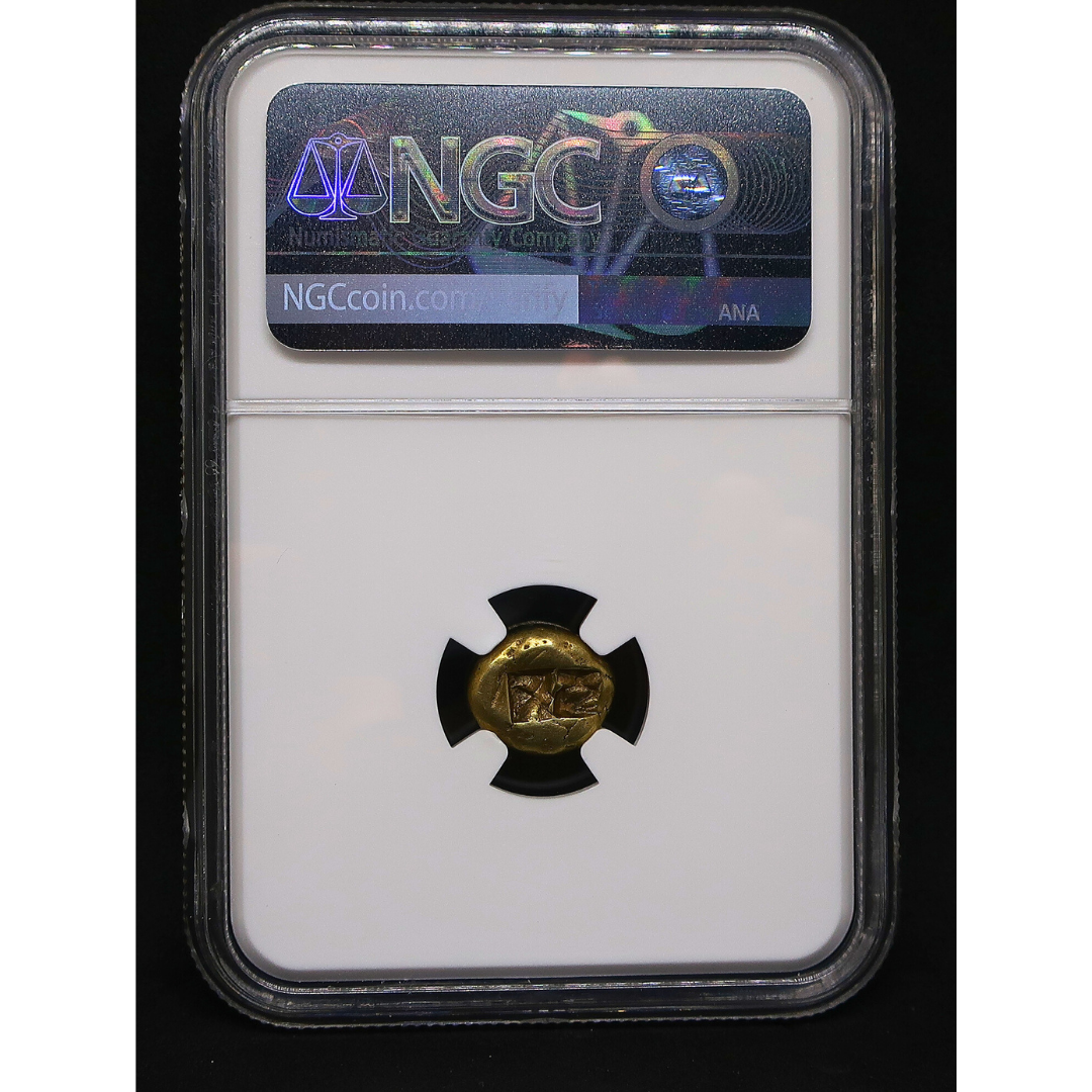 610-546BC リディア帝国 1/3スタテル金貨 エレクトラム XF 4/5-4/5 NGC - CoinBlessing(コインブレッシング)