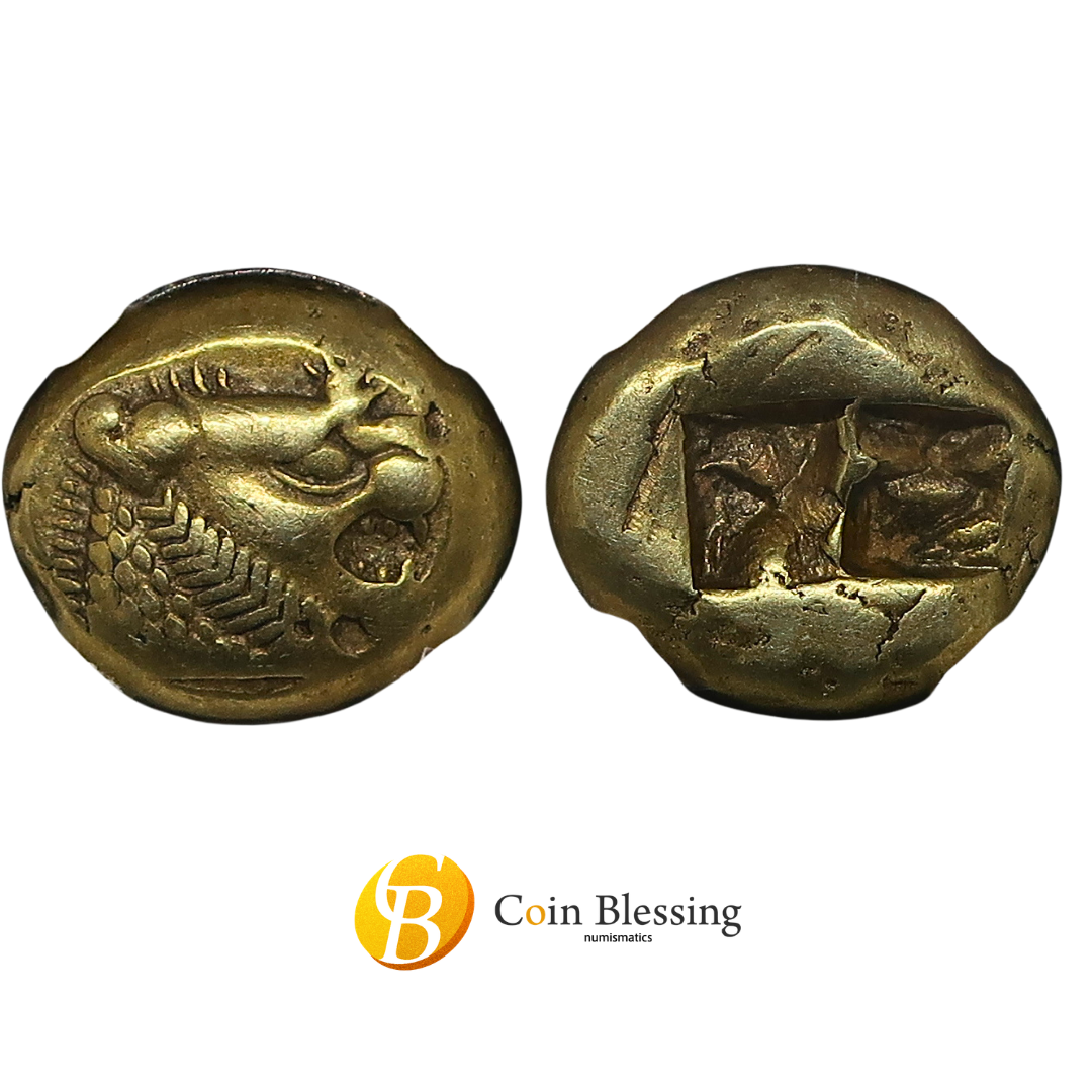 610-546BC リディア帝国 1/3スタテル金貨 エレクトラム XF 4/5-4/5 NGC - CoinBlessing(コインブレッシング)