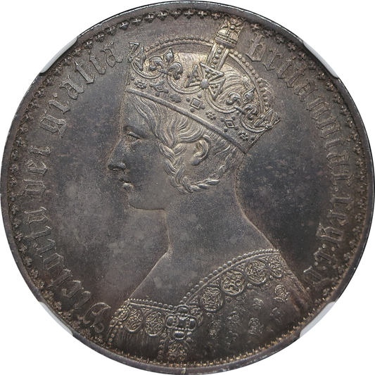 1847 イギリス ゴシッククラウン銀貨 ヴィクトリア女王 アンデシモ PF62 NGC鑑定済み