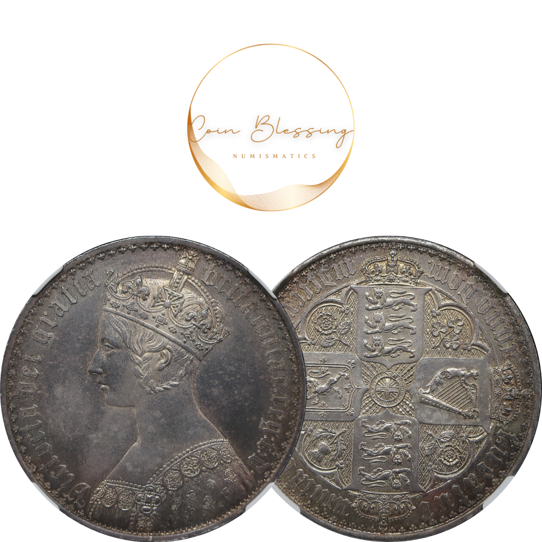 1847 イギリス ゴシッククラウン銀貨 ヴィクトリア女王 アンデシモ PF62 NGC鑑定済み