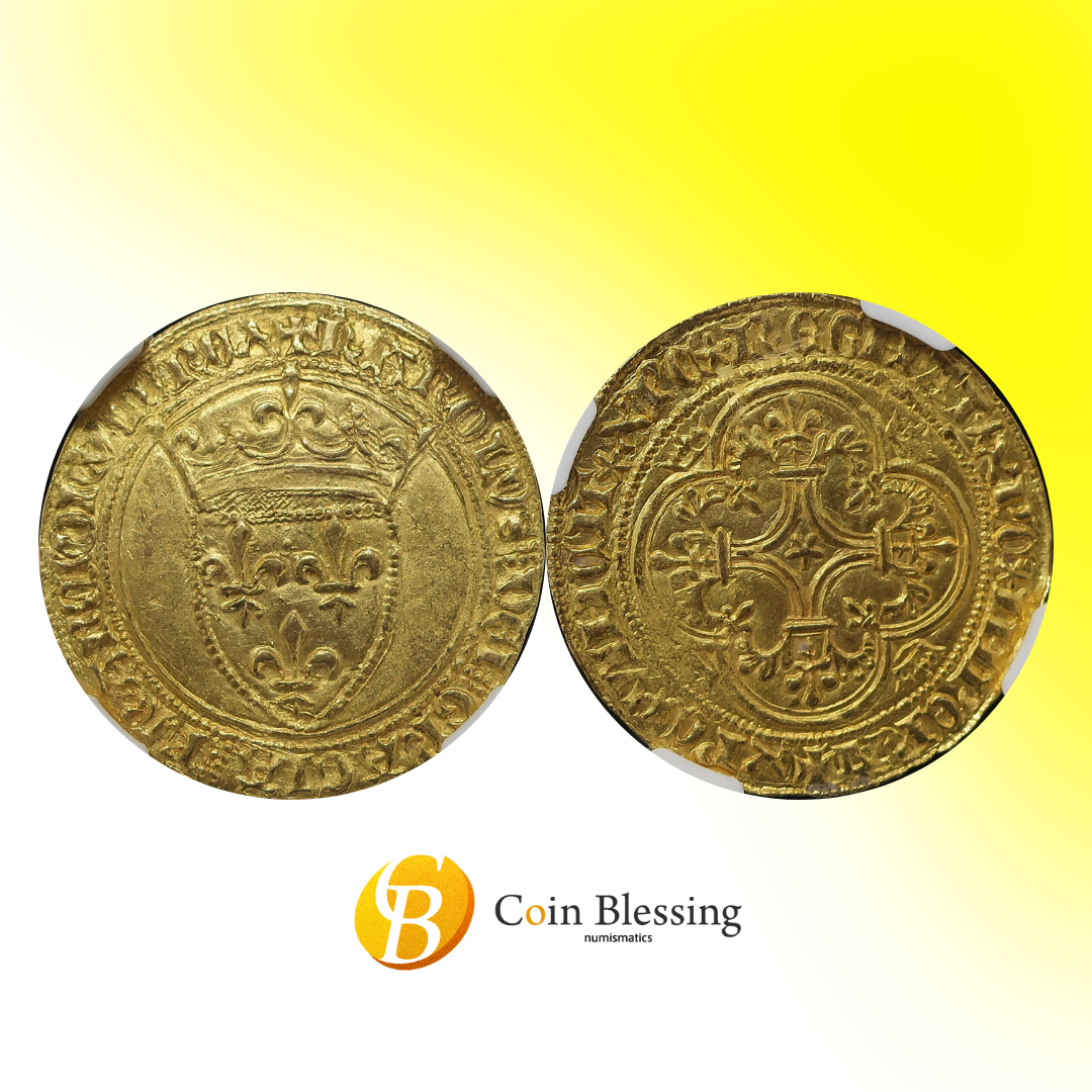 【シャルル6世】1380-1422 フランス エキュドール金貨 MS63 NGC鑑定済み - CoinBlessing(コインブレッシング)