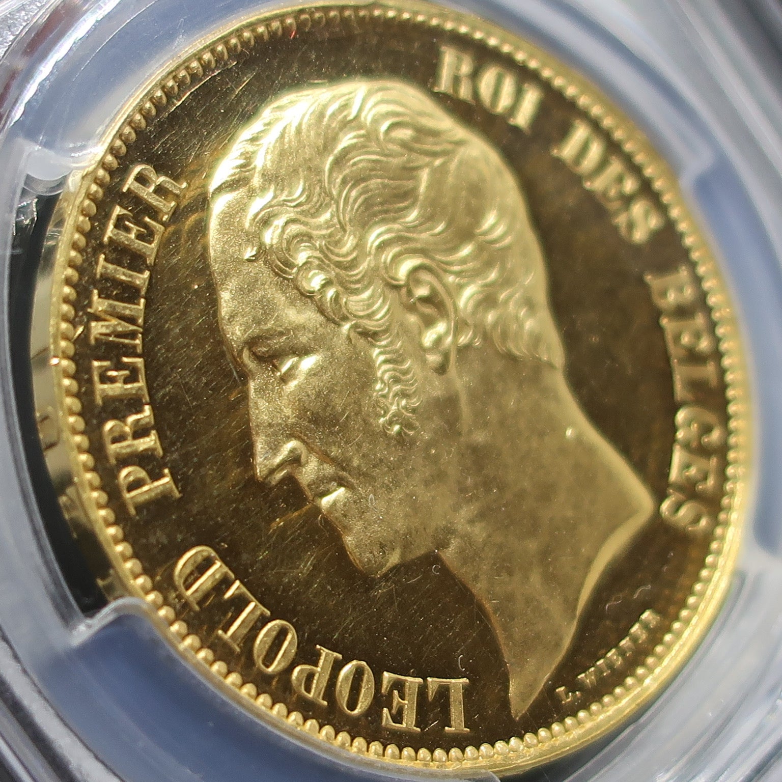 1853 ベルギー 100フラン金貨 レオポルド1世 皇太子ご成婚記念 PCGS