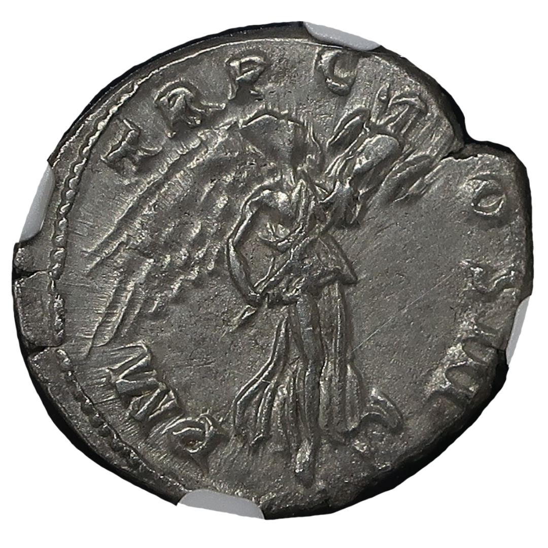 117-138 ローマ帝国 デナリウス銀貨 ハドリアヌス ChXF 4/5-4/5 NGC鑑定済み image2