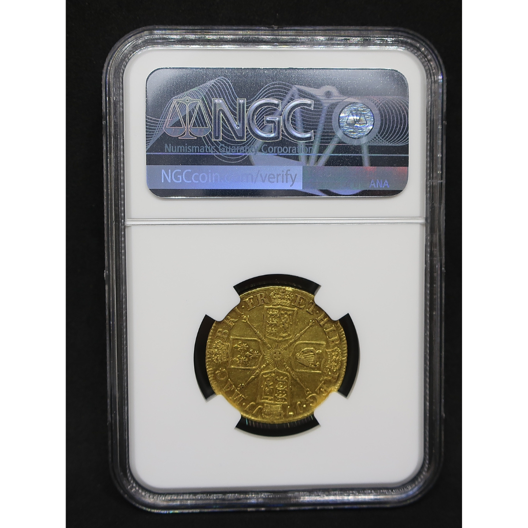 1711 イギリス ギニー金貨 アン女王 AU50 NGC image5