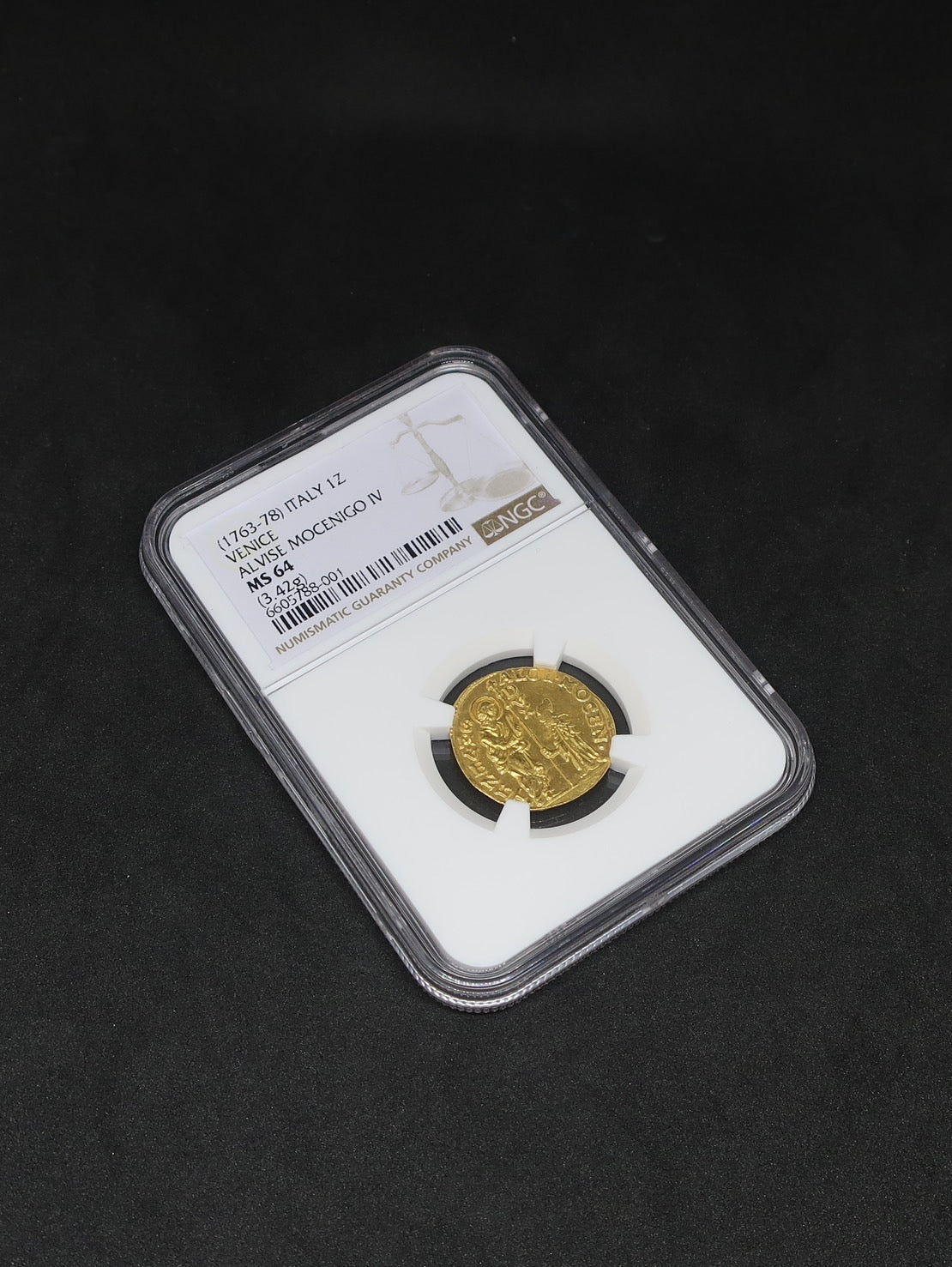 1763‐78 イタリア ゼッキーノ金貨 アルヴィーゼ・モッチェニーゴ MS64 NGC - CoinBlessing(コインブレッシング)