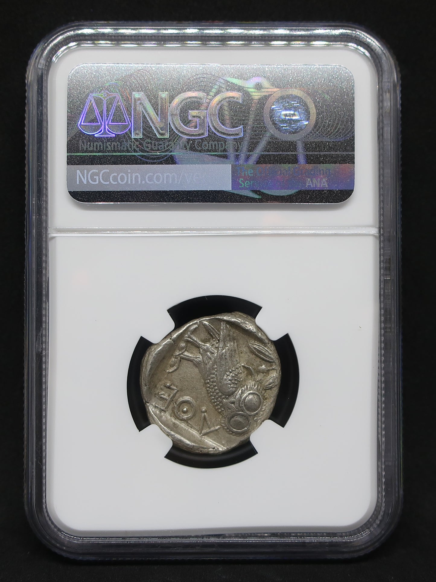 440-404 BC 古代ギリシャ アッティカ アテネ テトラドラクマ銀貨 AU5/5-4/5 NGC image5