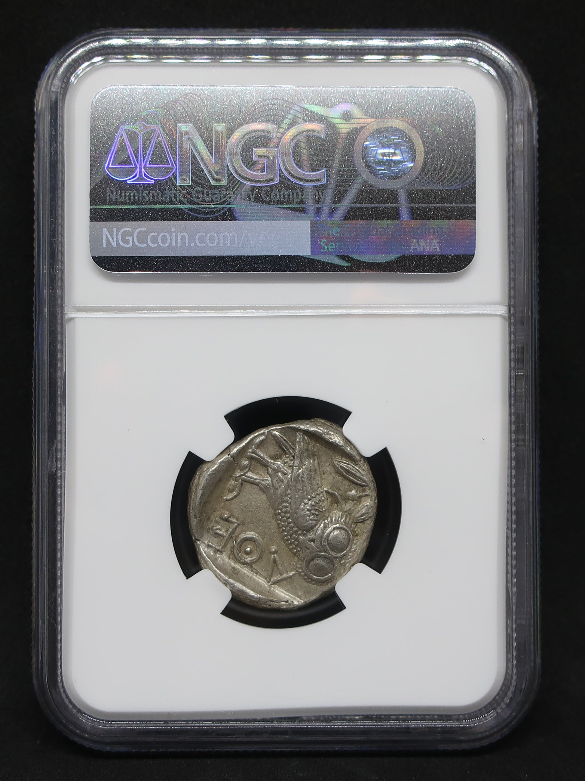 440-404 BC 古代ギリシャ アッティカ アテネ テトラドラクマ銀貨 AU5/5-4/5 NGC image5