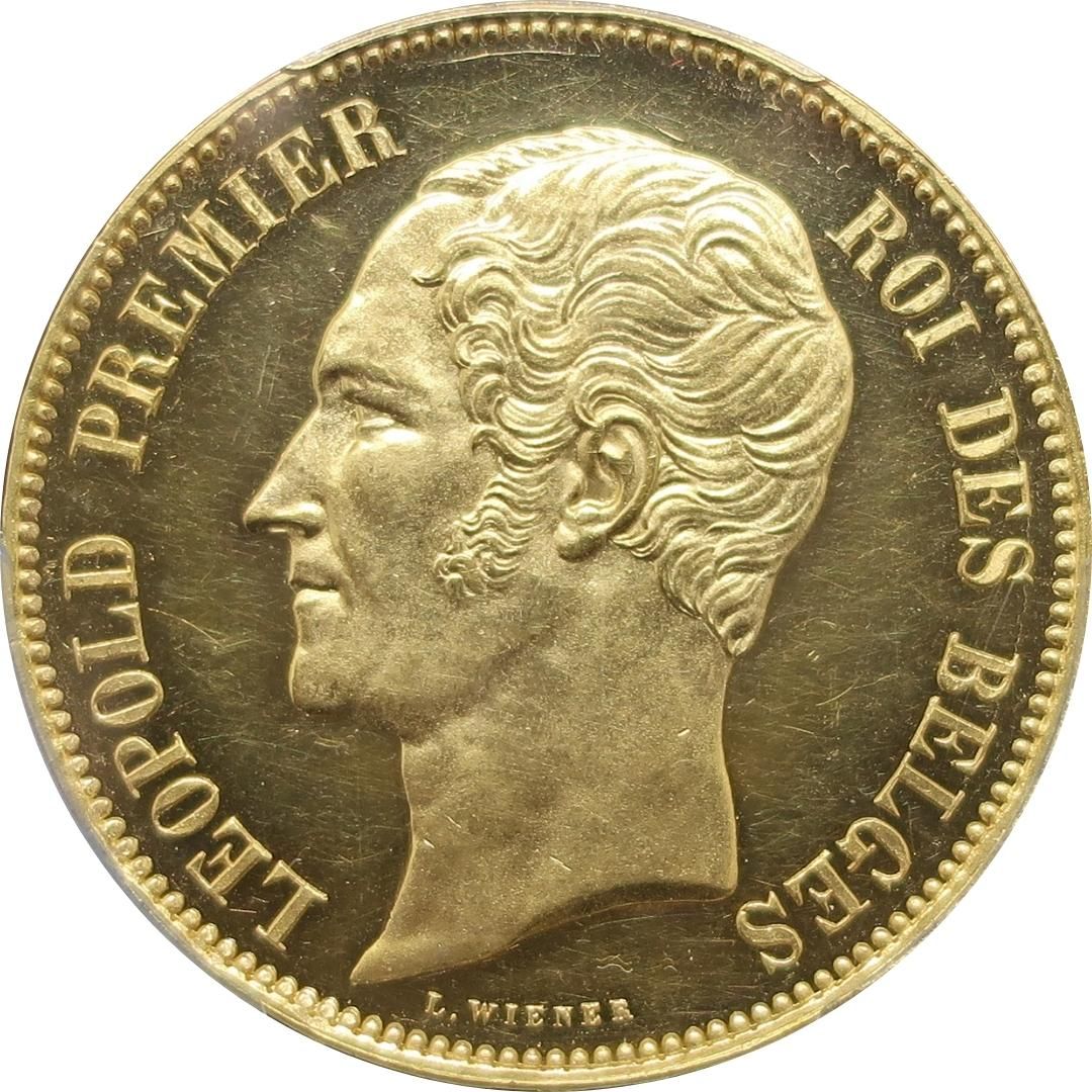 1853 ベルギー 100フラン金貨 レオポルド1世 皇太子ご成婚記念 PCGS PR62 DC DeepCameo - CoinBlessing