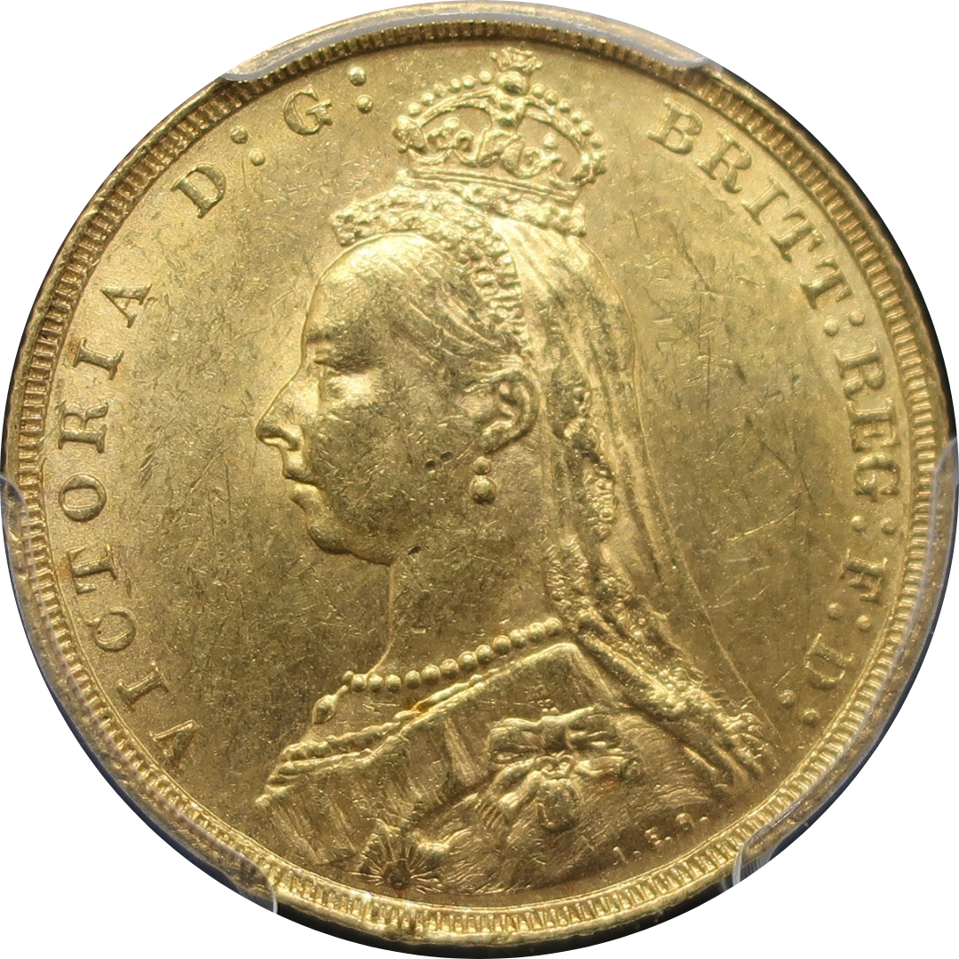 1888 イギリス ソブリン金貨 ジュビリーヘッド MS62 PCGS