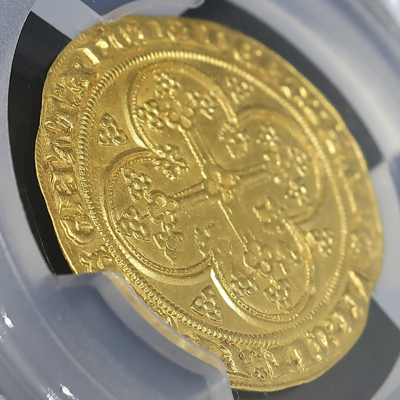 France パリ三越　ビスクドール　刻印あり　エレガント 1328-50 フランス エキュドール金貨 フランカシェーズ MS62｜PCGS鑑定