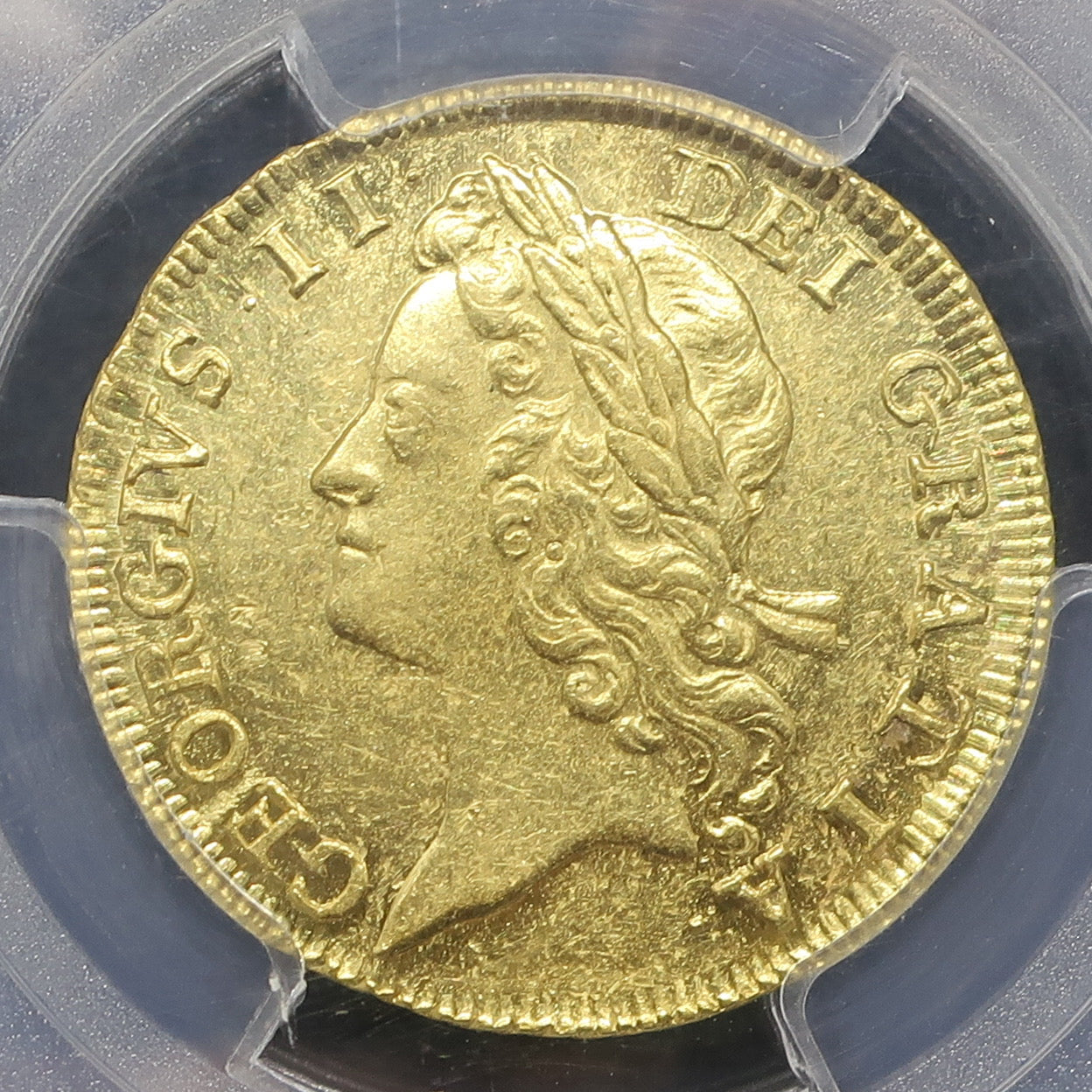 1734 イギリス ギニー金貨 ジョージ2世 MS62 PCGS