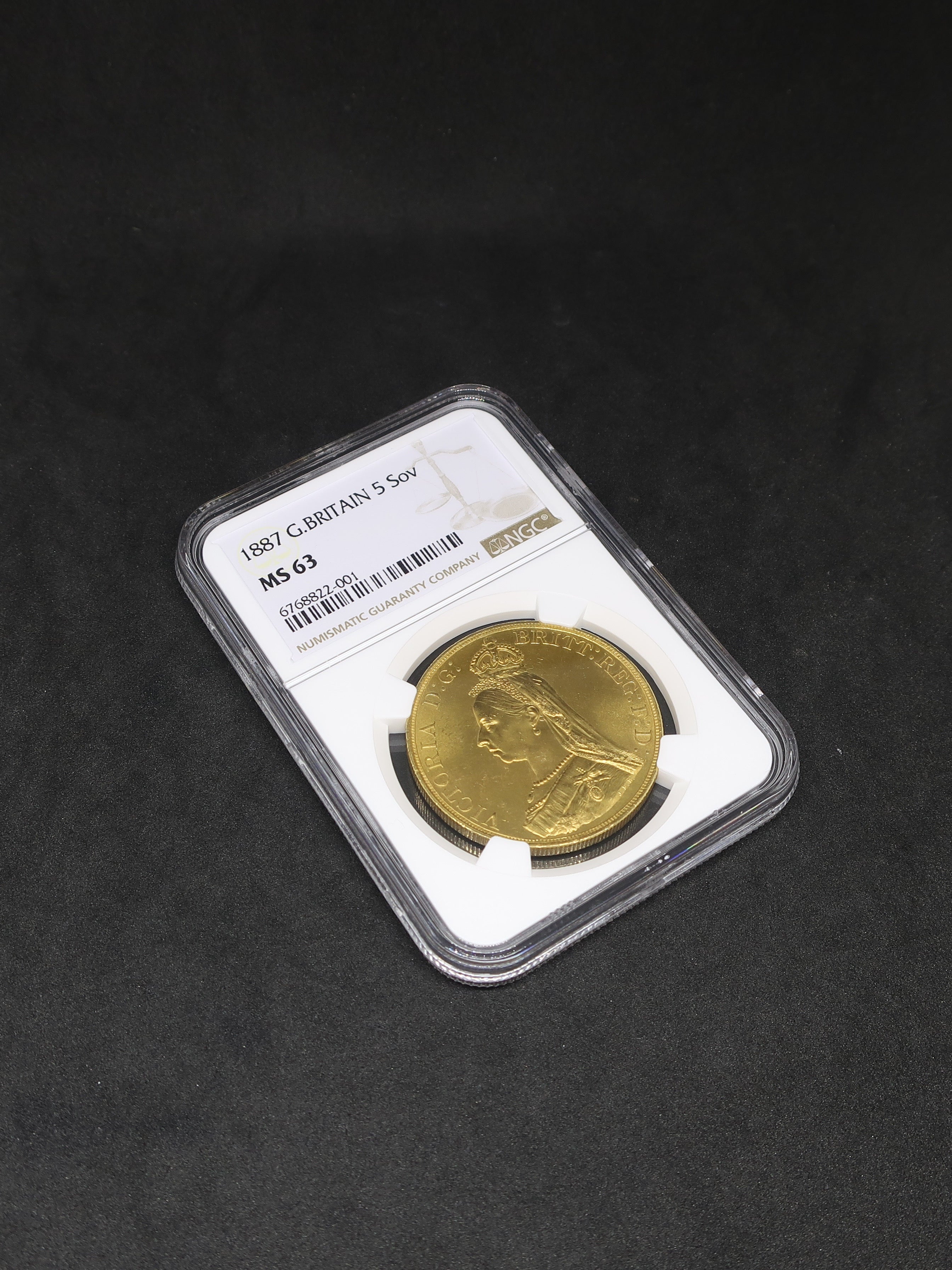 1887 イギリス 5ポンド金貨 ジュビリーヘッド MS63 NGC – CoinBlessing(コインブレッシング)