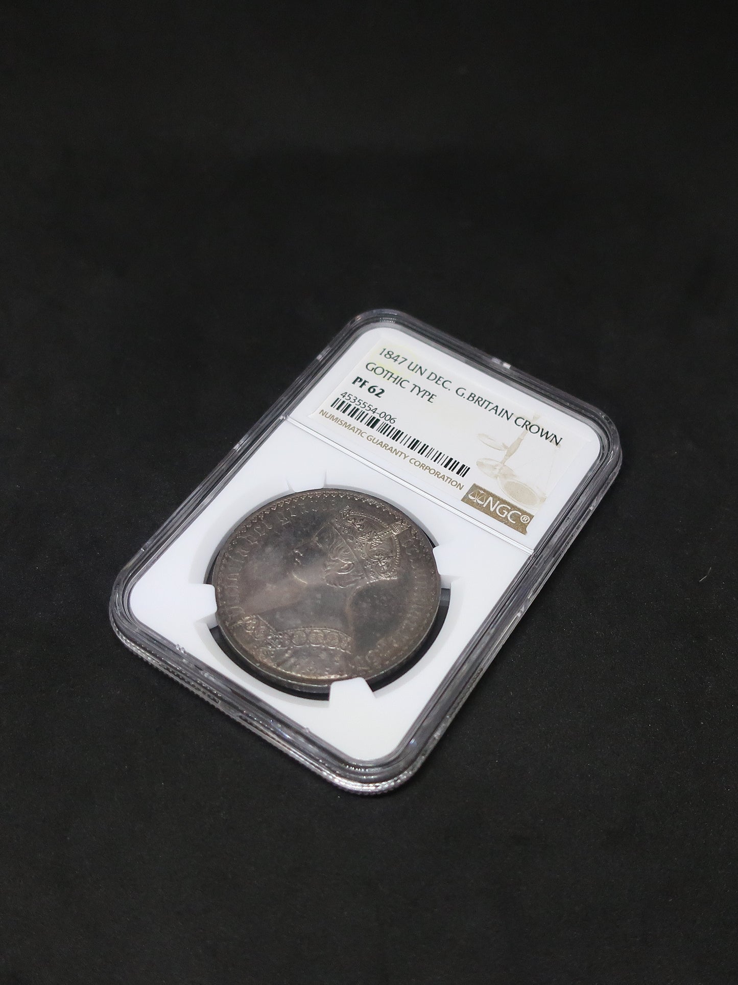 1847 イギリス ゴシッククラウン銀貨 ヴィクトリア女王 アンデシモ PF62 NGC鑑定済み