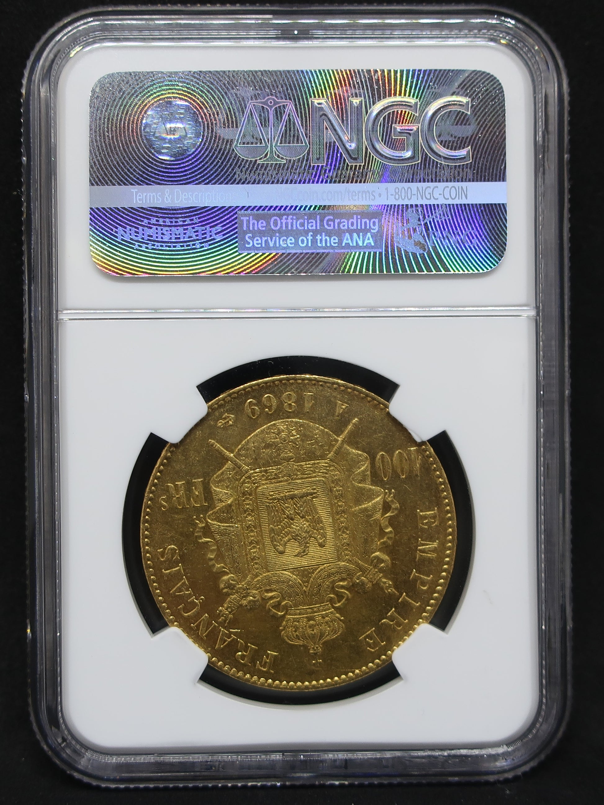 フランス 皇帝ナポレオン3世 1869A 100フラン金貨 MS62 NGC - CoinBlessing