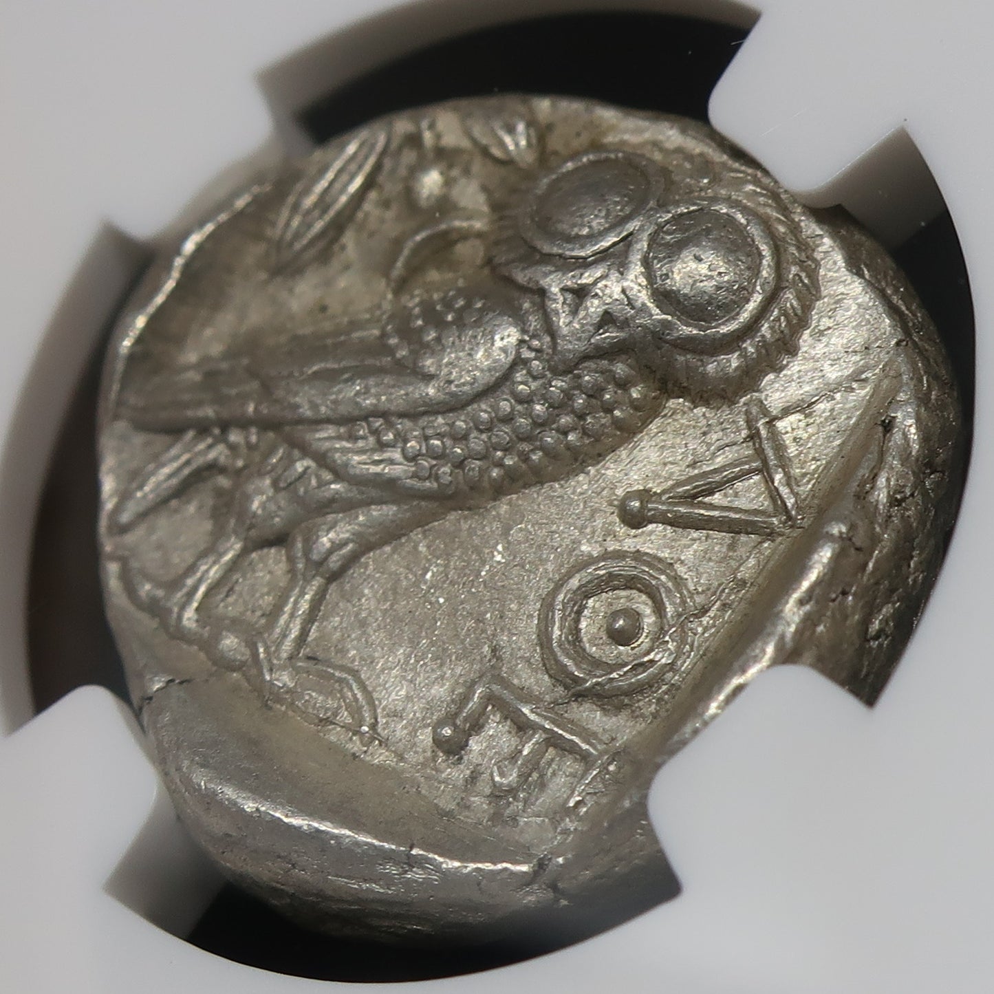 440-404 BC 古代ギリシャ アッティカ アテネ テトラドラクマ銀貨 AU5/5-4/5 NGC image6