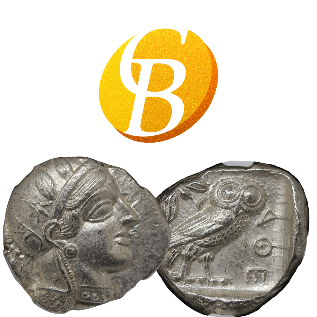 紀元前440-404 古代ギリシャ アッティカ アテネ テトラドラクマ銀貨 ChAU 4/5-4/5 NGC鑑定済み image3