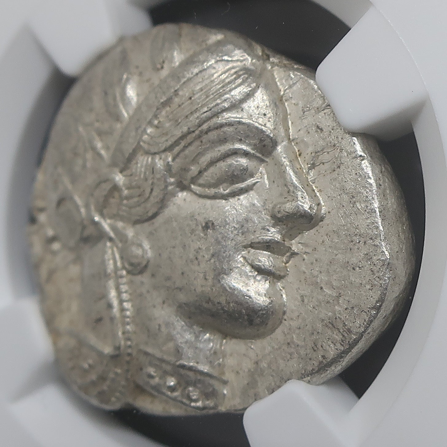 紀元前440-404 古代ギリシャ アッティカ アテネ テトラドラクマ銀貨 ChAU 4/5-4/5 NGC鑑定済み image6