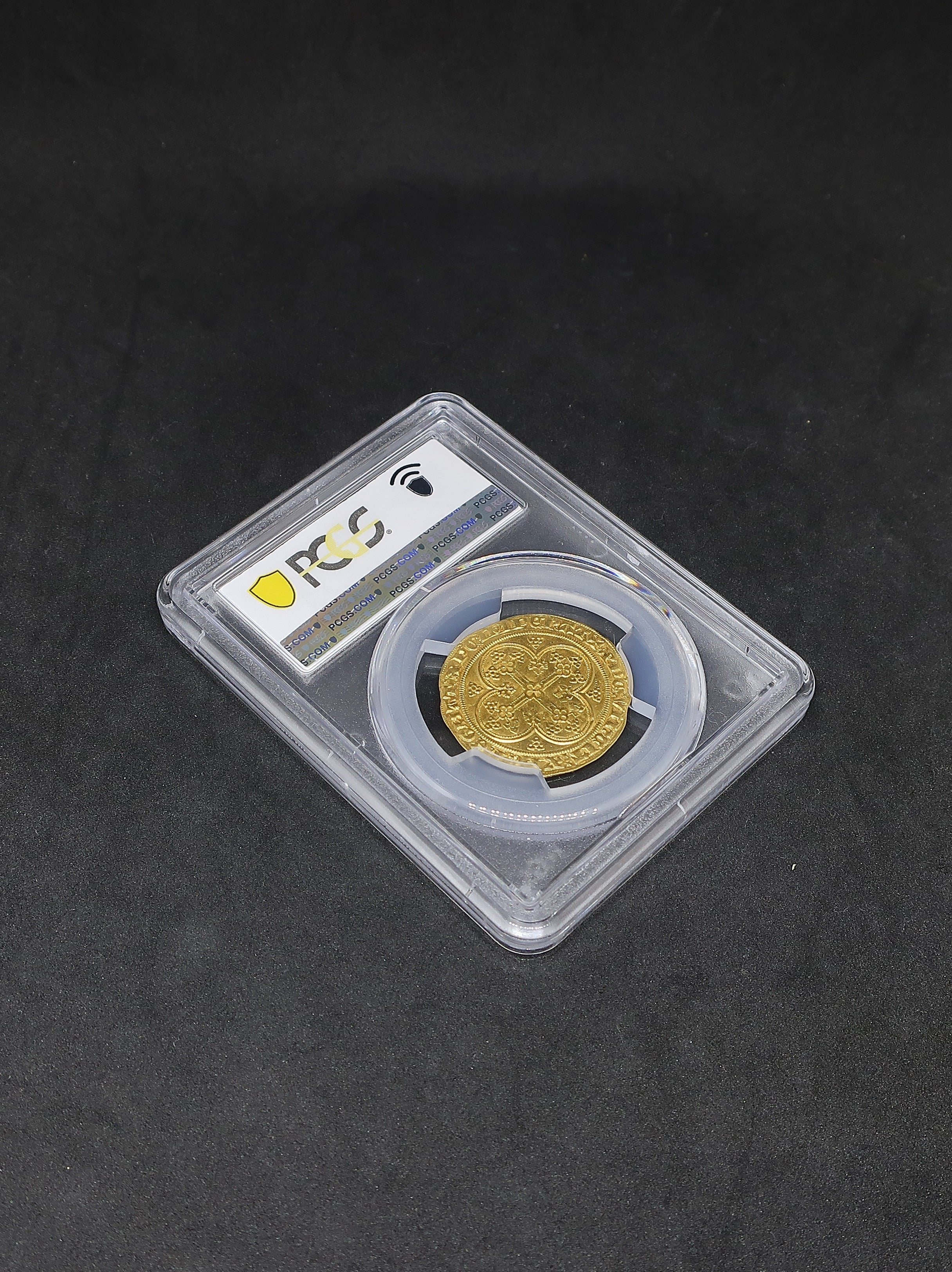 1328-50 フランス エキュドール金貨 シェーズ MS62｜PCGS鑑定 中世
